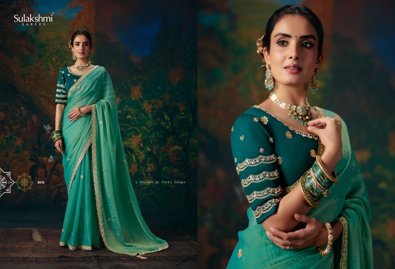 Virasat Vol 02 By Sulakshmi Fancy Fabric Designer Beads Work Saree